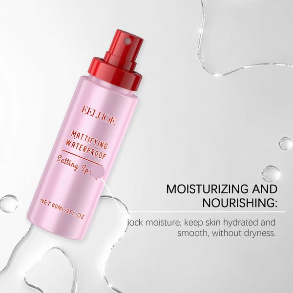 Langvarig Matt Finish Settingspray for Oljekontroll og Poreminimisering - 60ML