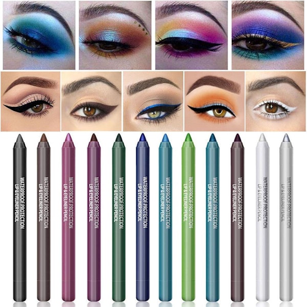Färgglad flytande eyelinerpenna ögonpenna gelpenna långvarig W Royal blue one size