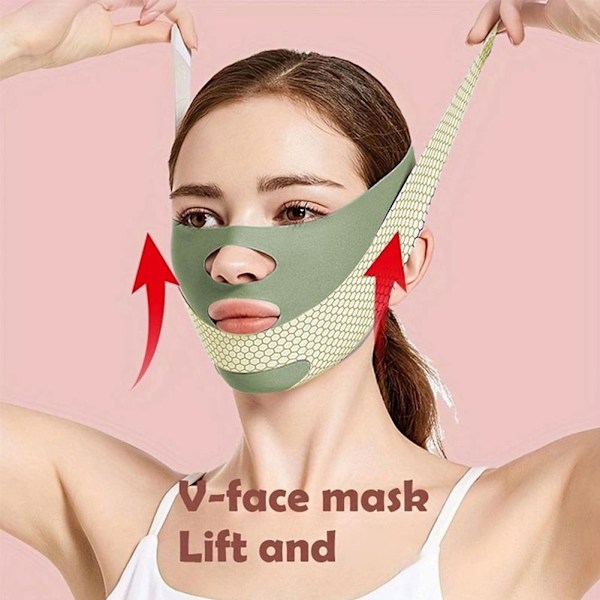 Ansiktsformande Bandage Lyftande Och Uppstramande Ansikte Anti-hängande Ansikte pink 1pcs