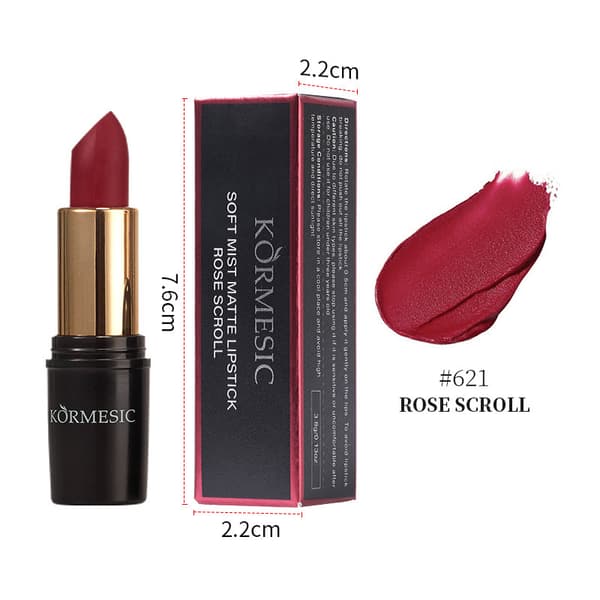 Blød mat læbestift, læbepleje, lysnende effekt, blød mat læbestift - Rose Scroll 3.8g Rose Scroll 3.8g