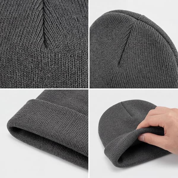Elastisk dubbellager stickad vintermössa, unisex, varm och vindtät, håller dig varm.