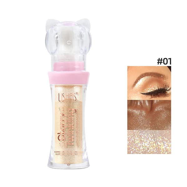 Highlighterpudder, glitter, naturlig, vanntett, kroppslysende, UF036