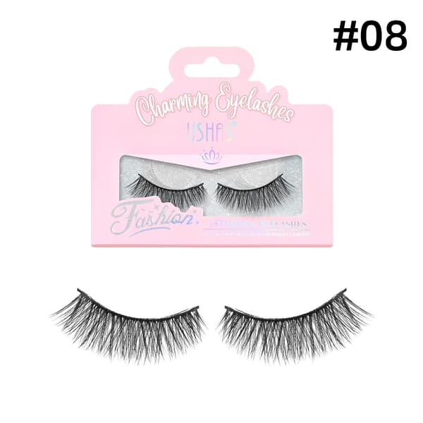 3D Ögonmakeup Tjocka och Böjda Lösögonfransar Set