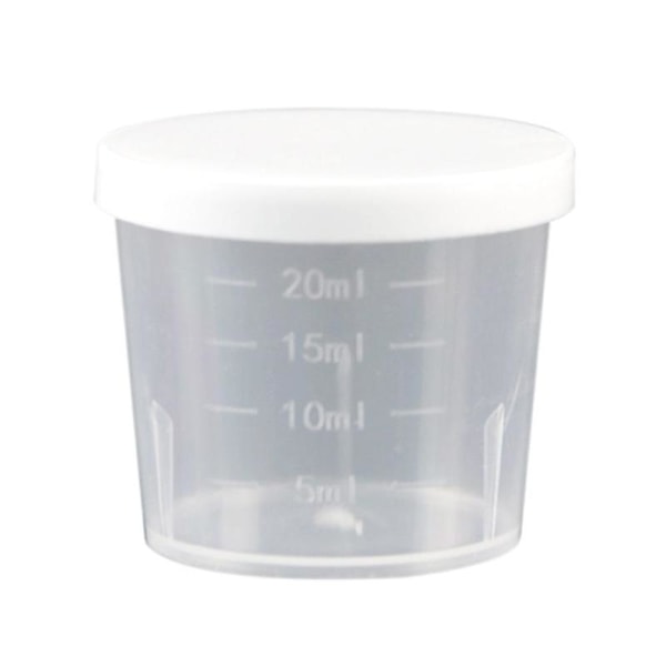 1/5 st Mätkopp i plast för medicinering Transparent + white coverl 50ml 5pcs