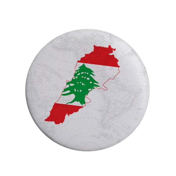 Libanon Flagg Lapel Nål, Metall En Libanesiskt Flagg Brosch Badge, L style1 One size