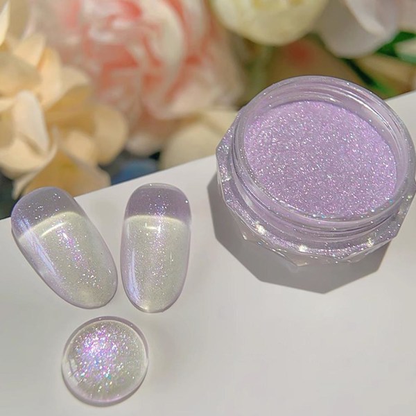 Månkattöga Diamant Nagelpulver Kameleont Magnetiskt Damm Manikyr blue 1.5g