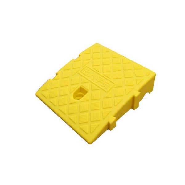 Bilfordonsrampar för uppfart - PVC-tröskelbrygga Black*Yellow*25*27*13 one size