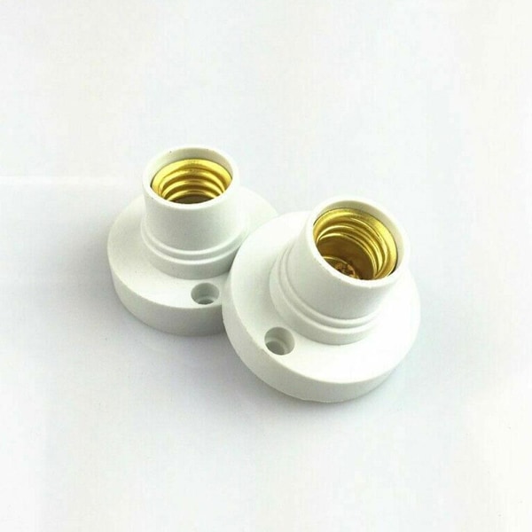 1/2/10PCS E14 Glödlampa Skruvlampa Fäst Bas Hållare U Skruv S white One-size 2pcs
