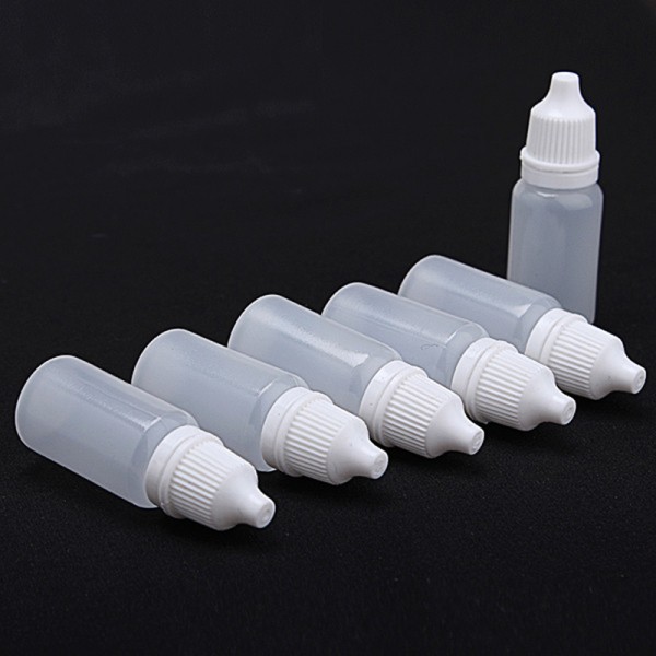 10/20/50x 20ml Tomma plastflaskor med pipett Droppflaska Ögondroppar white1 one-size
