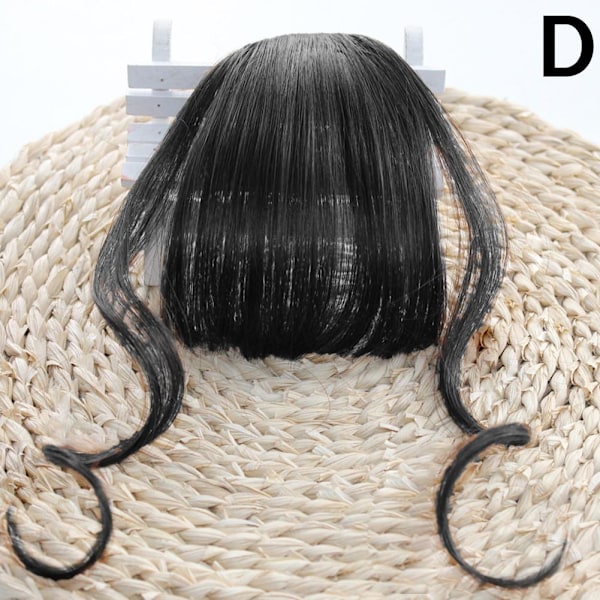 Falska lugg Airs Bangs Hårflik Hårförlängning Lugg Trendig Hai nature black 1pcs