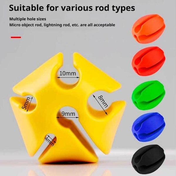 Rod Ball Retaining Clip Spöhållare Skydd Förvaringsenhet Fiskeutrustning N0 Red 5pcs