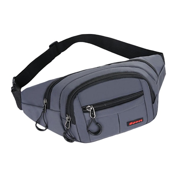 Unisex Bältesväska Mode Vattentät Bältesväska Koreansk Crossbody Bältesväska Dam Mode Sport Axelväska Ny Dam Bröstväska grey 34*13*3cm
