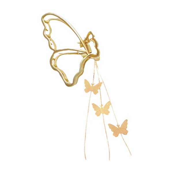 Fransk metalllås Kvinnlig fjäril tofs hårnål  golden butterflies one-size