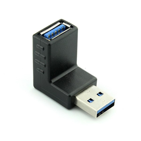 90 graders USB 3.0 hane till hona adapterkontakt vinkel förlängning left one-size