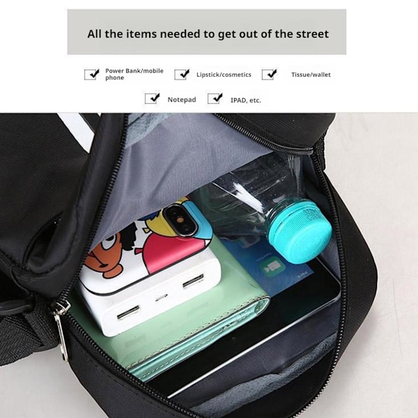 Messenger Bag Canvas Väska Herr Oxford Tyg Axelväska Enkel Axelväska Herr Passar För P0c6 D One size