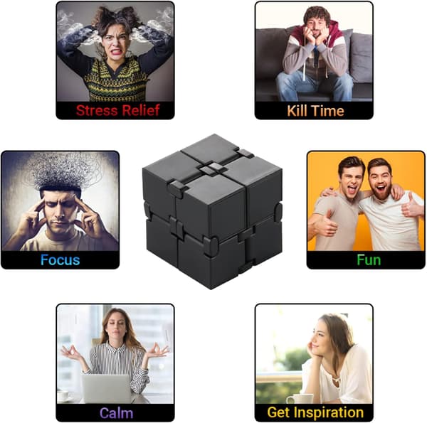 Infinity Cube Sensorisk Fidget Legetøj, EDC Fidgeting Spil til Børn og Voksne, Cool Mini Gadget Bedst til Beroligelse og Stresslindring og Tidsfordriv, Autisme T