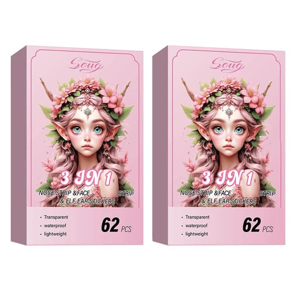 Soug Lifting Face Patch+ Sommerfugle Øre Patch+ Næse Patch Makeup Værktøj Ansigt Hele Cosplay W4z8