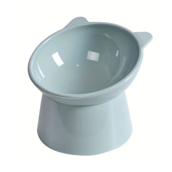 Kattmatskål Anti-kräk Upphöjda Kattmatskålar Ergonomisk Vinklad Kattskål Blue 1pcs