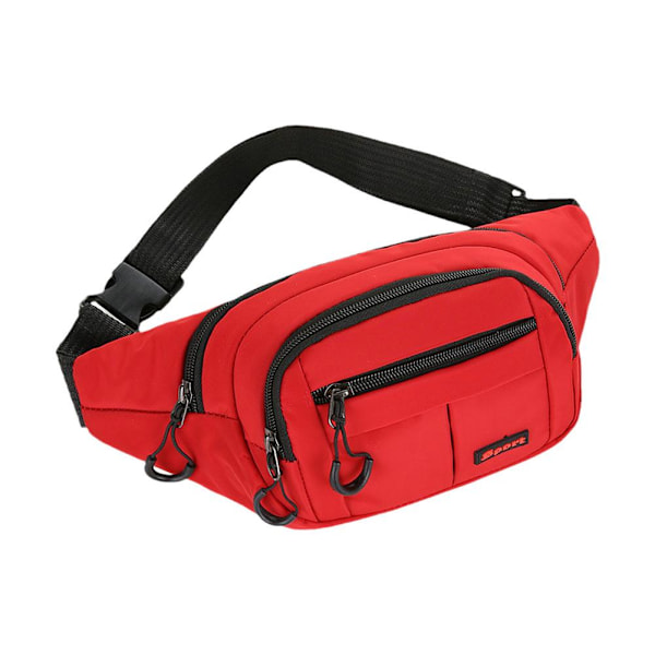 Unisex Bältesväska Mode Vattentät Bältesväska Koreansk Crossbody Bältesväska Dam Mode Sport Axelväska Ny Dam Bröstväska red 34*13*3cm