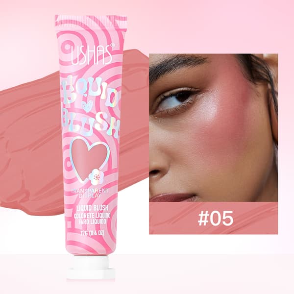Skønhedsspecifik cremeblush, hjerteformet flydende blush UC131