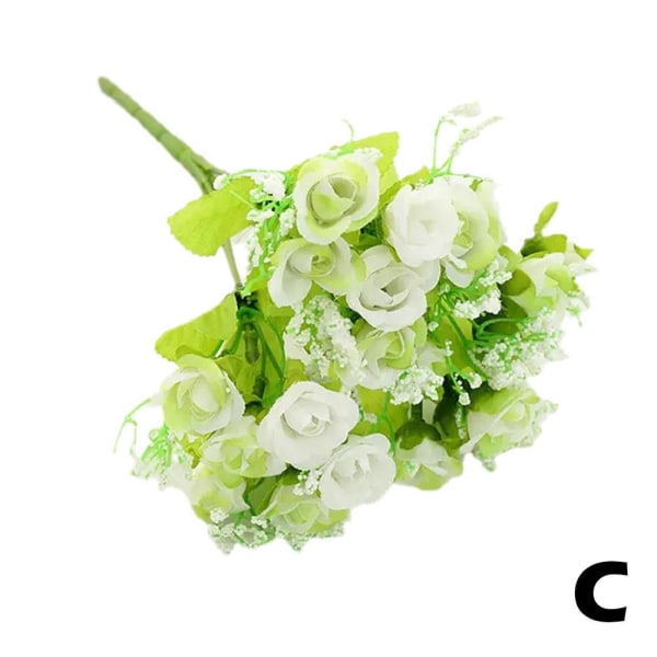 21 huvuden konstgjord siden blomma gäng Bröllopsfest utomhus Bouq yellow one-size