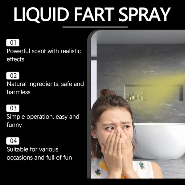 Stinkende pruttevæskespray, en vittighedsvæske til 1. april.