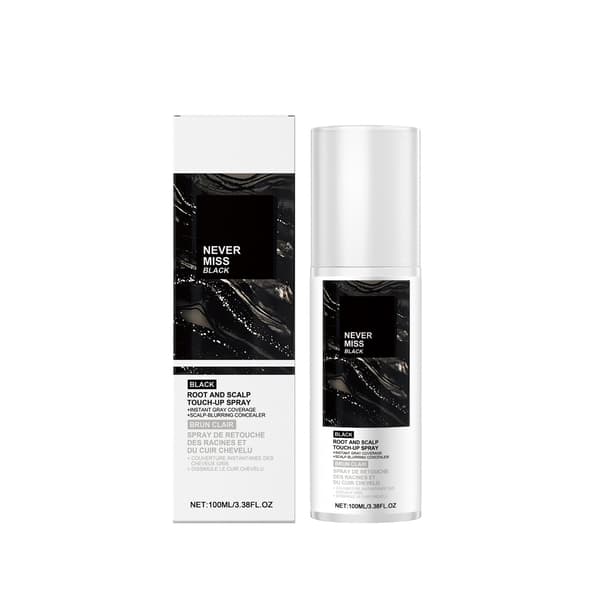 Subtil farvekorrigerende spray - Sort 100ml - Skånsom og bærbar til hverdagsbrug