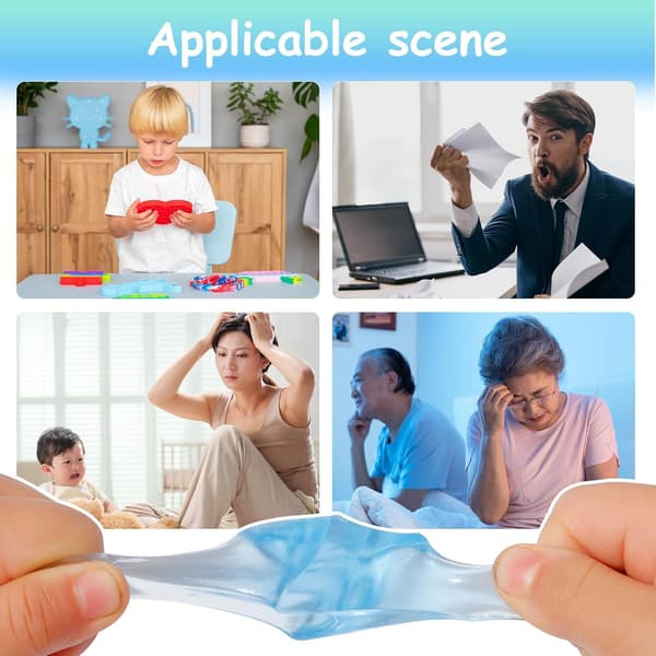 Isbit Sensoriske Leker 24 Stk Squishy Fidget Stresskube for Voksne Barn Angst Stresslindring Håndterapi Sensorisk Squishy Ball Klasserom Premieboks T