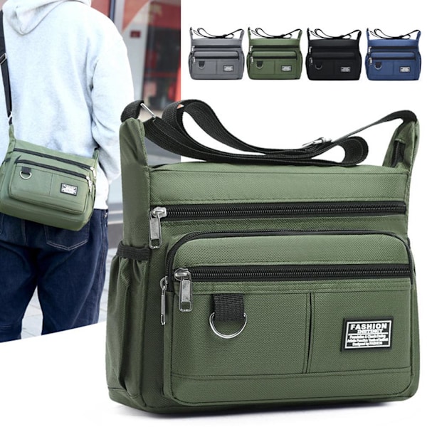 2025 Ny herrväska Stor Kapacitet Casual Business Herr Multi Enkellager K9B5 Gray One size