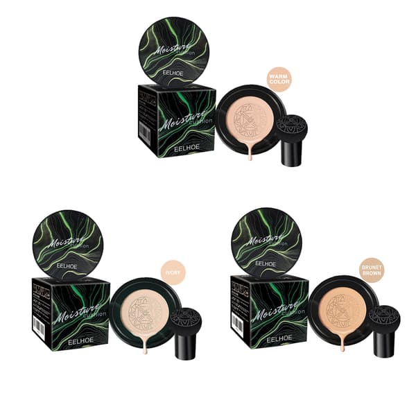 Soppformet Cushion Foundation/BB Cream Concealer - Naturlig Bare Look Ivory White