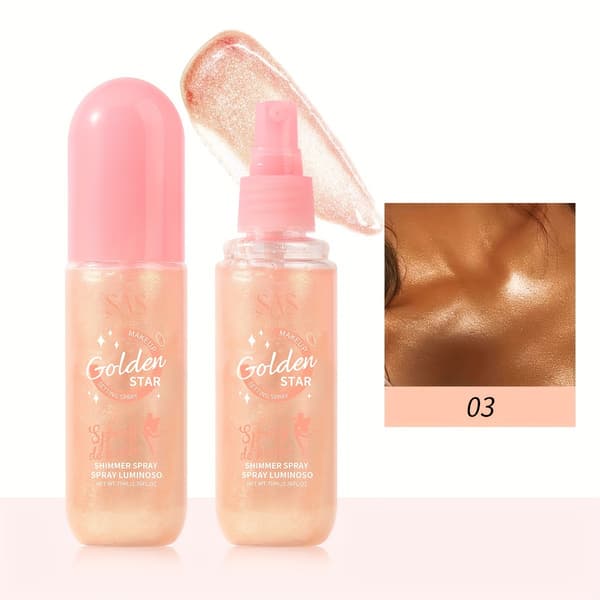 Flytende Highlighter Kroppslysende Foundation Langvarig Vanntett Glitter SAC019