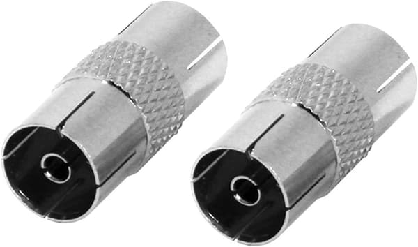 TV Coax Antenne Hun til Hun Adapter - RF Coax Antenne (2-pak)