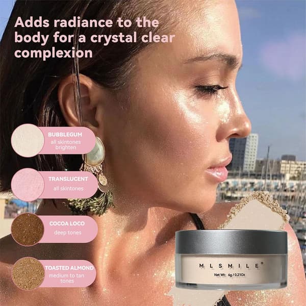 Makeup Setting Powder Løs Setting Translucent Ansigts Pudder' Make Up B0W2 04# 6 grams