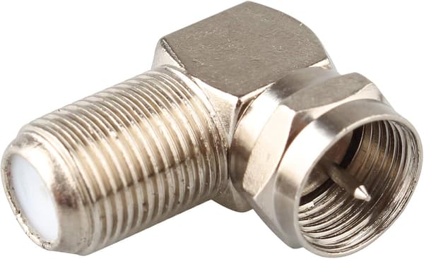 6 stk. retvinklet RF koaksialkobling - TV-antenneadapter