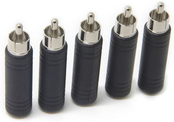 4-pak 1/4 tomme til RCA han-adapter - lydkonverter