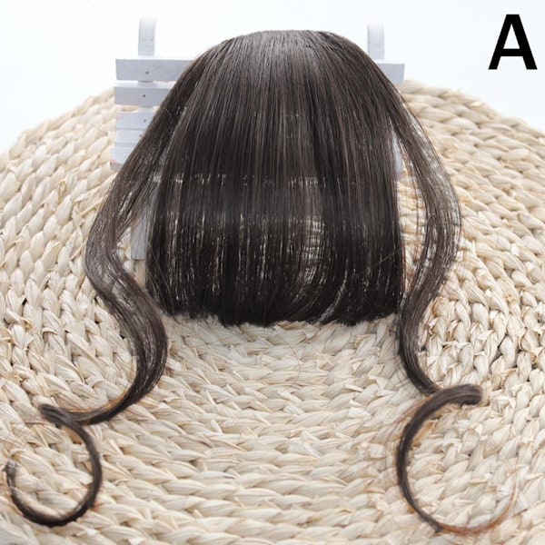 Falska lugg Airs Bangs Hårflik Hårförlängning Lugg Trendig Hai black brown 1pcs