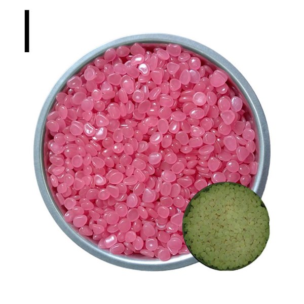 Glow-in-the-Dark Stenar, 50 st små Glow-in-the-Dark Stenar pink I