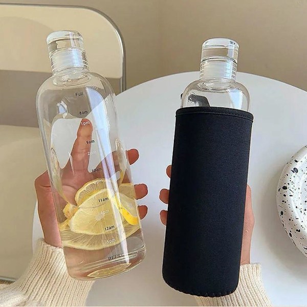 Stor kapacitet Vattenflaska Sport Dricka Utomhus Bärbar Ket Transparent 500ML