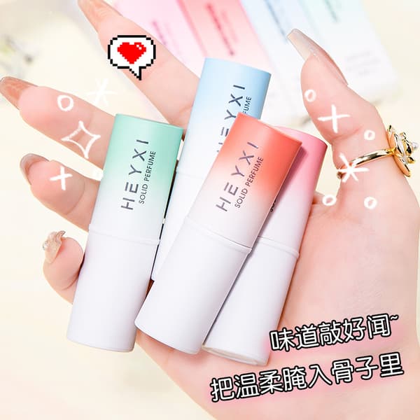 Fast parfume balm, langvarig duft, let duft, bærbar fast kropsdeodorant til mænd, kvinder og studerende.