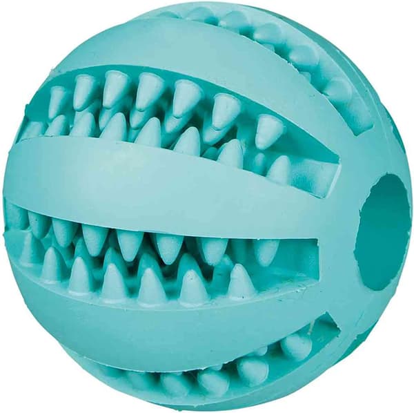 Morsom snacksballleke for katter og hunder, grønn, 7 cm