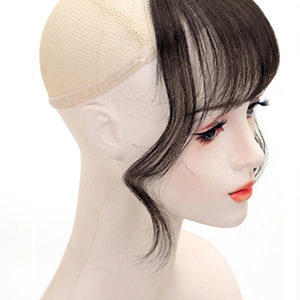 Air Bangs Tunna Hårförlängning Clip-In Lugg Hårtillbehör dark brown one size