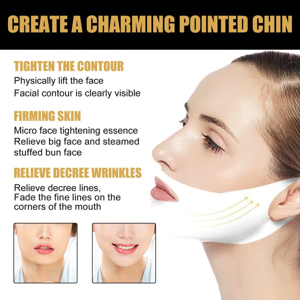 Hakepleiemaske med ørestropper for daglig hudforyngelse