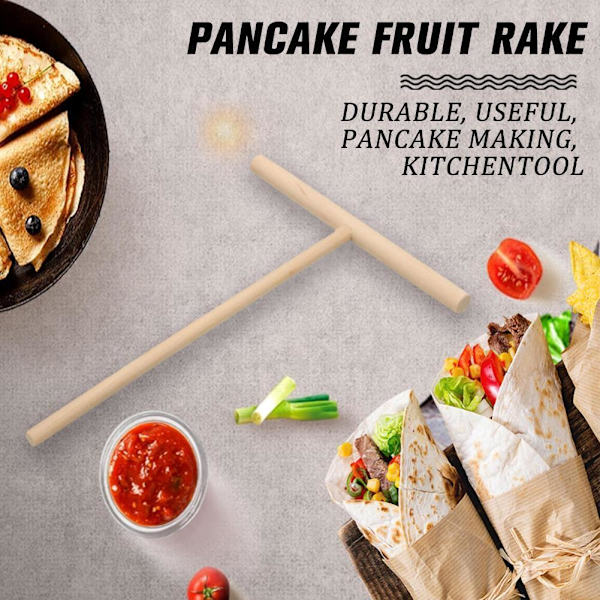 Crêpetillverkare Pannkakssmet Träspridare Pinne Hem Kök DIY Kit Verktyg K2A4