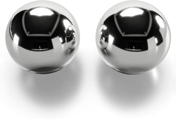 QINGZHENG 1,66 tommer, 42 mm solide Baoding-kugler i rustfrit stål, sundhedstræning massagehåndbold (2 stk.)