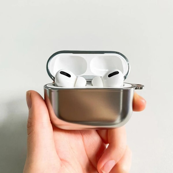 Elektropläterat hörlursfodral för Airpods 4, enkelt skyddande fodral Glossy for airpods 4