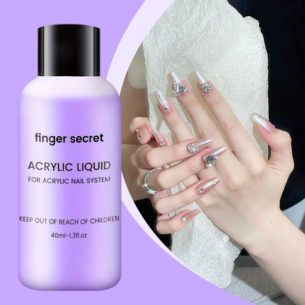 40 ml Akryl Vätska Monomer Kristall Nagelkonst Nagel Förlängning Skulpteringsvätska h t ∷