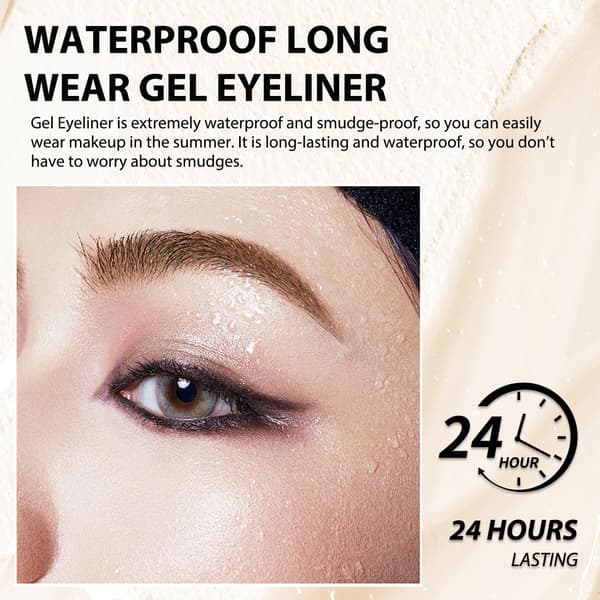Longvarig Gel Eyeliner (04# Svart)