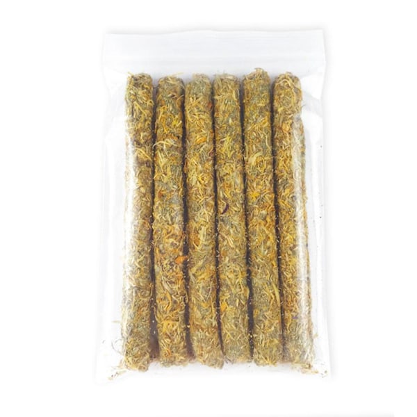 6 st Kanin Tuggpinnar Blandade Naturliga Blommor Tuggleksaker Godis fo secondary colours C