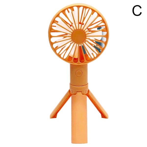 Bärbar Handhållen Personlig MINI fläkt för ansiktet 3 Hastigheter Uppladdningsbar Fo Orange 1pcs