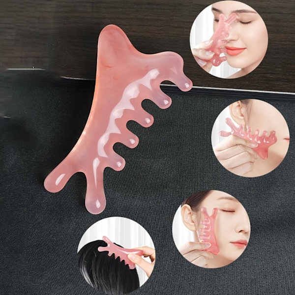 Delfin Massage Kam Trä Bredtandad Kam Trä Massage Kam Sm pink 1pcs